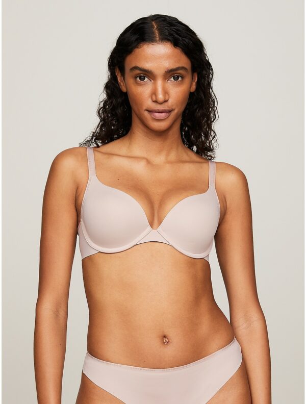 Tommy Hilfiger Women's Tommy Logo Push-Up Bra - Beige - 32A