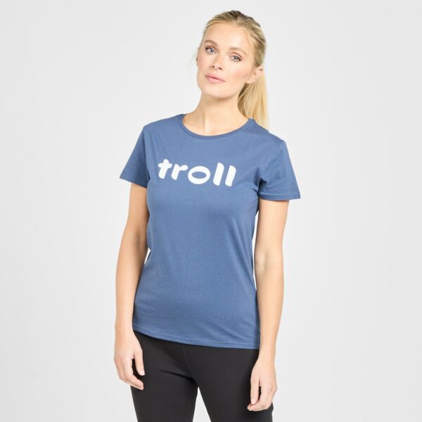 Troll Women's Back Logo T-Shirt, Blue