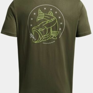 Under Armour 13830033903X Men Freedom Bass Short Sleeve T-Shirt, Marine OD Green - 3XL