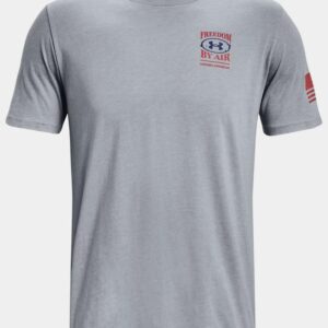 Under Armour 1385948024SM Men Freedom by Air Short Sleeve T-Shirt, Steel Medium Heather Grey - Small