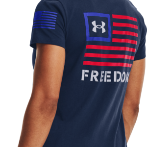 Under Armour Freedom Banner Short-Sleeve T-Shirt for Ladies - Academy/Royal - XS