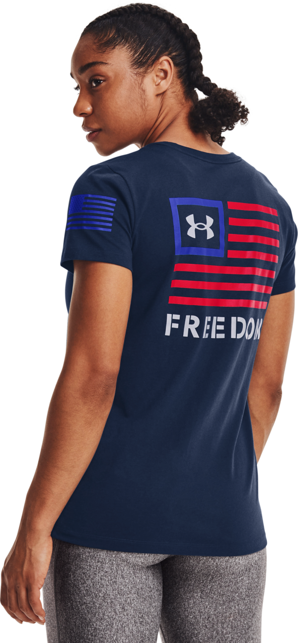 Under Armour Freedom Banner Short-Sleeve T-Shirt for Ladies - Academy/Royal - XS