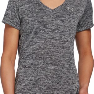 Under Armour Women's Tech Twist V-Neck T-Shirt, Small, Black