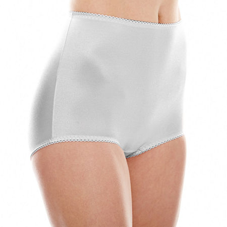 Underscore Rainbow Stretch Satin Control Briefs 306454, Xx-large, White