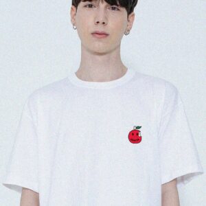 [Unisex] Red Logo T-shirt White