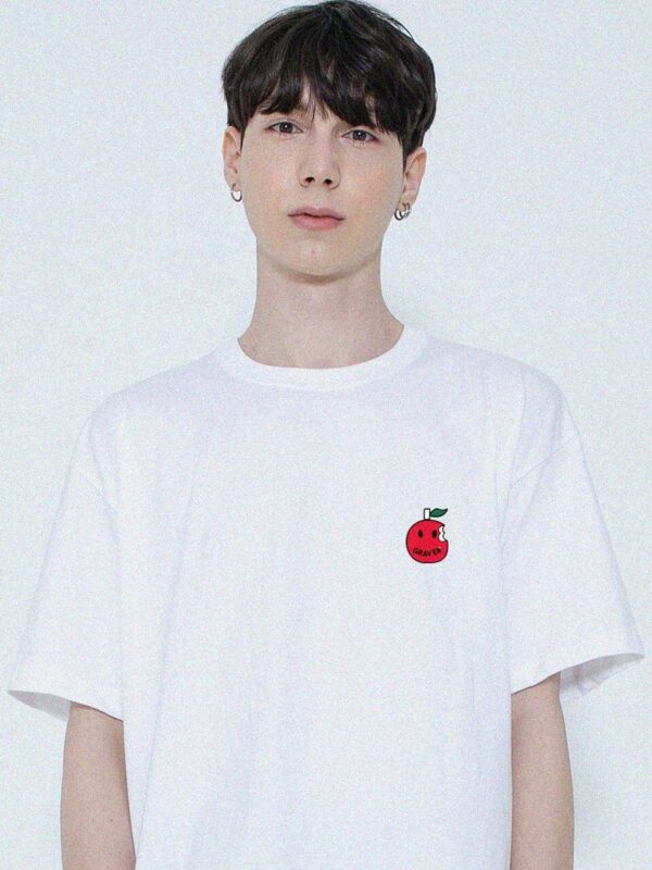 [Unisex] Red Logo T-shirt White