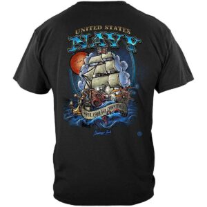 Us Navy Vintage Tattoo Battle Schooners United States Navy Usn Premium T-Shirt