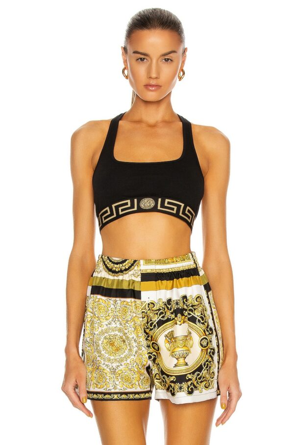 VERSACE Sports Bra in Black