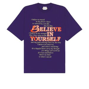 VETEMENTS Believe In Yourself T-shirt in Blue