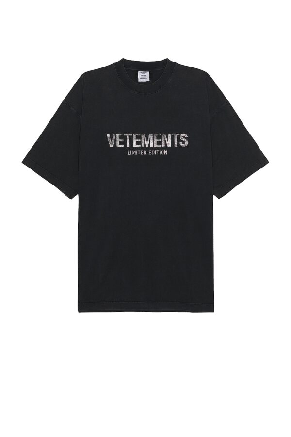 VETEMENTS Crystal Limited Edition T-shirt in Black