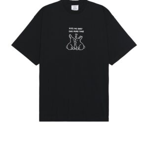 VETEMENTS Kissing Bunnies T-shirt in Black