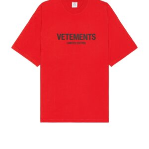 VETEMENTS Limited Edition Logo T-shirt in Red