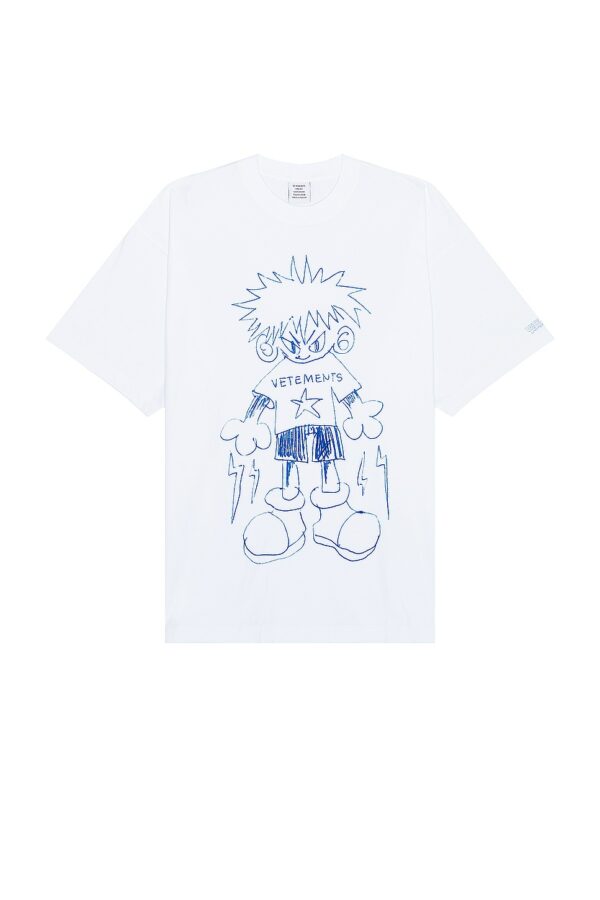 VETEMENTS Scribbled Teen T-shirt in White