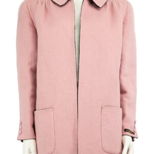 Valentino Garavani Pink Wool Pocket Detail Coat