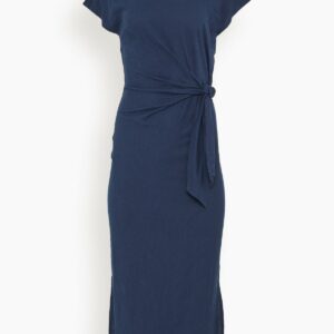 Vanina Cinched Waist Dress in Indigo