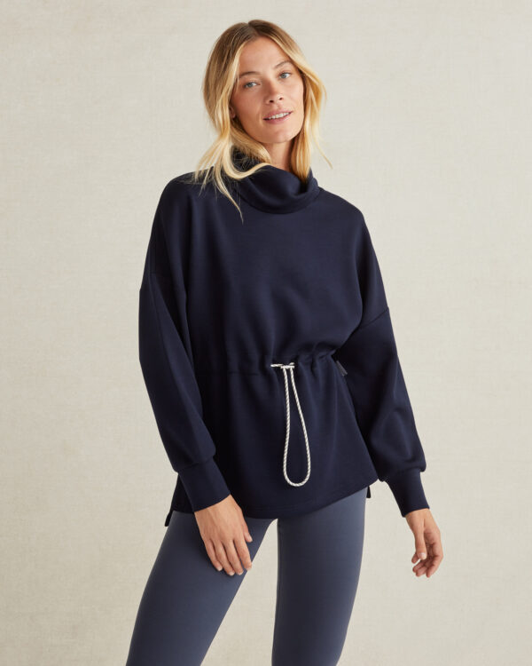 Varley Cinched Waist Sweatshirt - Navy - XS