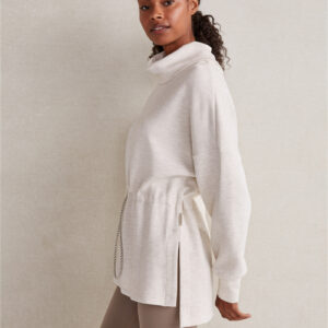 Varley Cinched Waist Sweatshirt - White Marl - XS