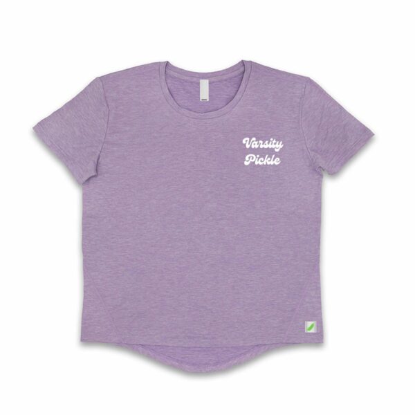 Varsity Pickle Women's Performance Tech Circle T-Shirt, Large, Light Purple