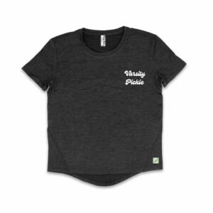 Varsity Pickle Women's Performance Tech T-Shirt, Medium, Heather Black