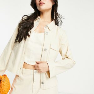 Vero Moda X Joann Van Den Herik utility cropped jacket co-ord in stone-Neutral