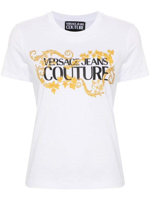 Versace Jeans Couture Cotton T-Shirt With Printed Logo