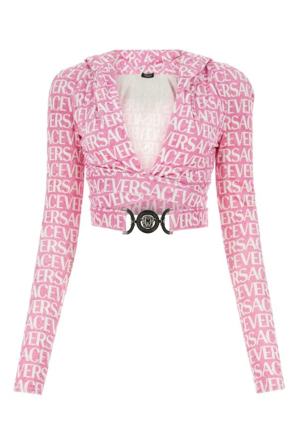 Versace Printed Chenille Top