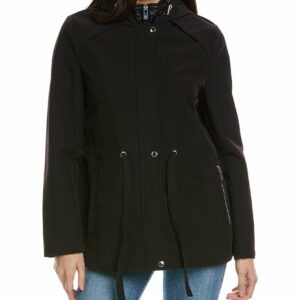 Via Spiga Cinch Waist Softshell Coat