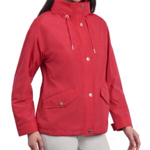 Michael Michael Kors Women's Cinched-Waist Bomber Raincoat - Deep Pink