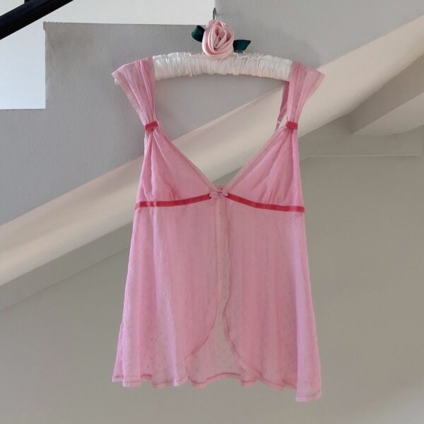 Victorias Secret Cute Vs Pink Mesh Sheer Camisole (S-M), Women's (Size Small)