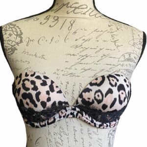 Victorias Secret Victoria's Secret Very Sexy Strapless Animal Print Bra 32B in Black, Women's