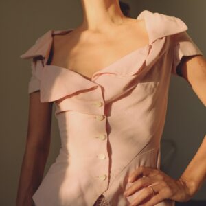 Vintage Vivienne Westwood Gold Label 1990S Bustier Blush Pink U.k. 12