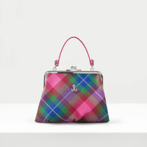 Vivienne Westwood Granny Frame Purse Saffiano Printed Candy-tartan