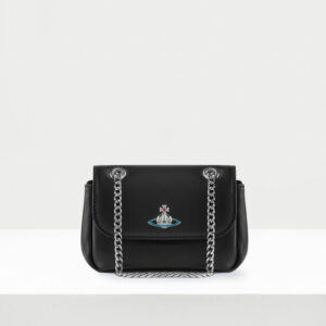 Vivienne Westwood Small Purse With Chain Nappa Leather Black One Size Unisex