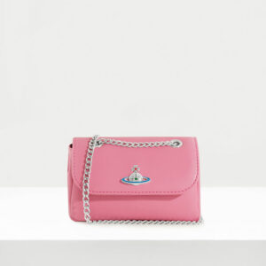 Vivienne Westwood Small Purse With Chain Nappa Leather Pink One Size Unisex