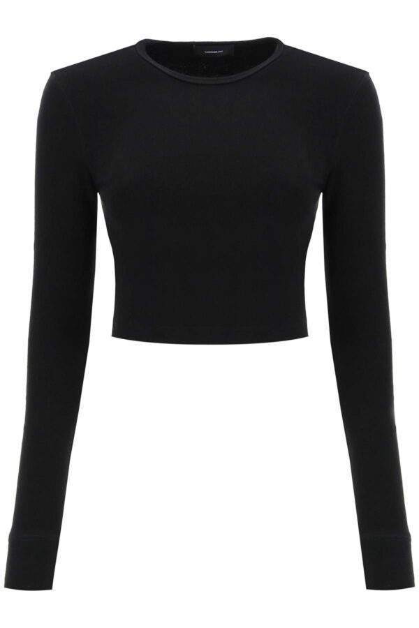 WARDROBE. NYC hb long-sleeved cropped t-shirt