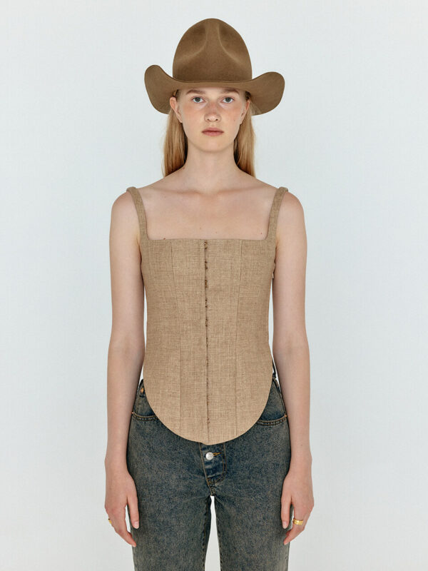 WEKO Bustier Top_Camel