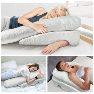 WOWMAX Armhole Bed Wedge with U Shape Body Pillow for Side Sleepers Acid Reflux