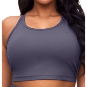 Walkpop Plus Size Elite Sports Bra - Dark grey