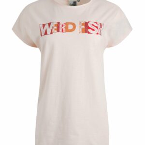 Weird Fish Letter Press Organic Cotton Slub T-Shirt Pale Coral Size 20