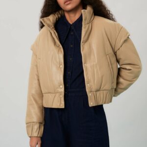 Whistles Women's Finn Leather Puffer Jacket