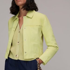 Whistles Women's Yuri Cropped Suede Jacket