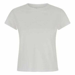 White Crewneck T-Shirt In Jersey Woman