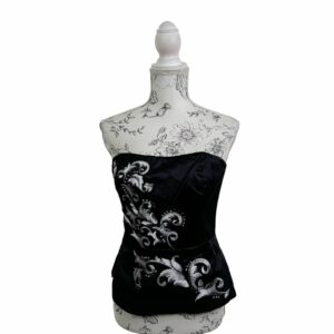 White House Black Market Satin Strapless Floral Bustier Nwt, Women's (Size Medium)