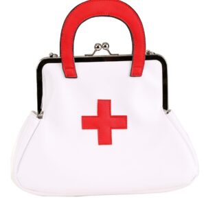 White Nurse Fancy Dress Costume Purse