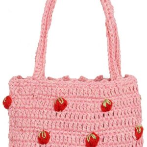 Wild Wawa Crochet Purse in Pink.