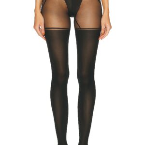 Wolford Garter Belt Tights in Black