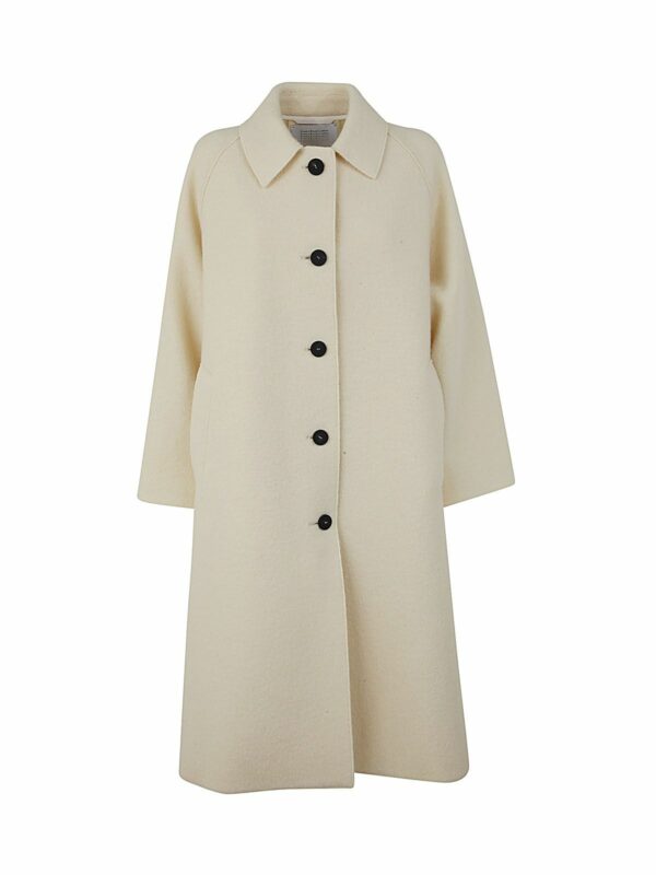 Women Balmacaan Coat Boiled Wool