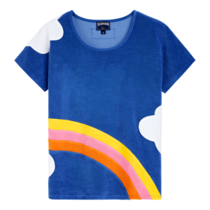 Women Multicolor Clouds T-shirt - Vilebrequin X Jcc+ - Limited Edition - Tee Shirt - Fixties - Blue - Size L - Vilebrequin