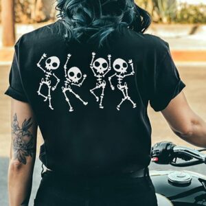 Women Skull Short Sleeve T-shirt