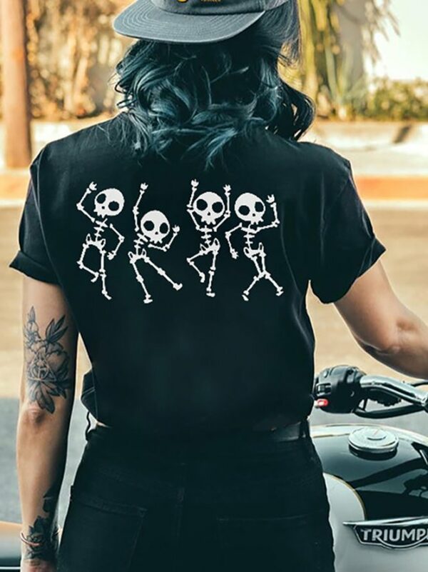 Women Skull Short Sleeve T-shirt